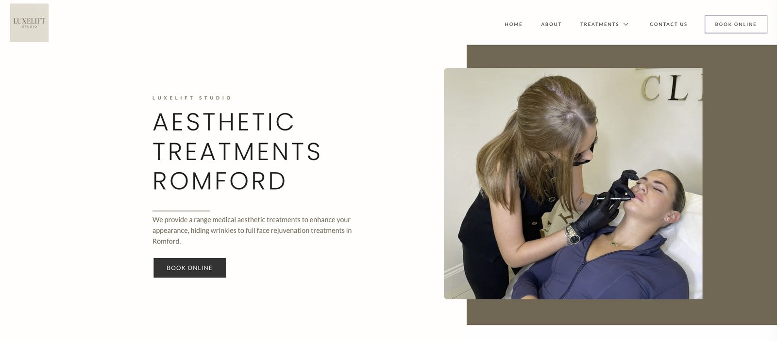 LuxeLift Studio website designed by Crafted Pixel